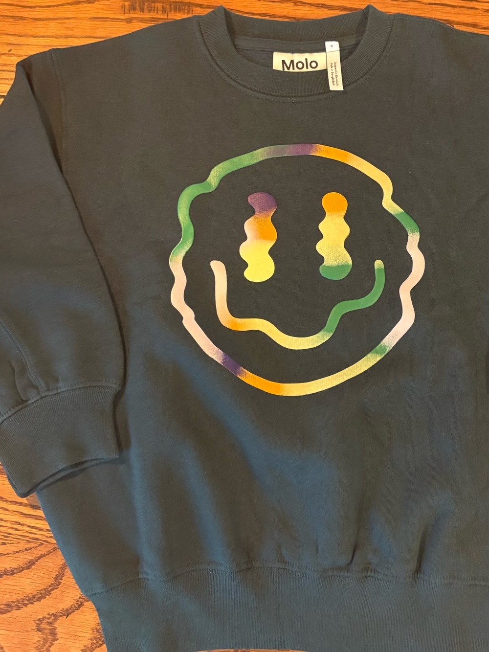 Molo Sweatshirt with Rainbow Smiley Graphic
